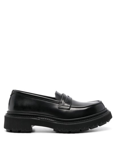 Shop Adieu Type 159 Leather Loafers In Black