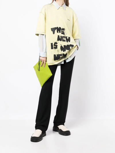 Ader Error Tnnn Logo-print T-shirt In Yellow