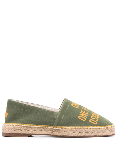 Shop Dsquared2 One Life One Planet Espadrilles In Green