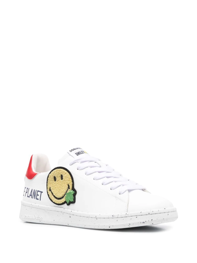 Shop Dsquared2 One Planet Detail Sneakers In White