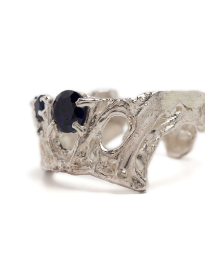 Shop Loveness Lee Hati Embellished Ring In Silver
