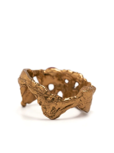 Loveness Lee Gold-plated Hati Ruby Ring In Gold