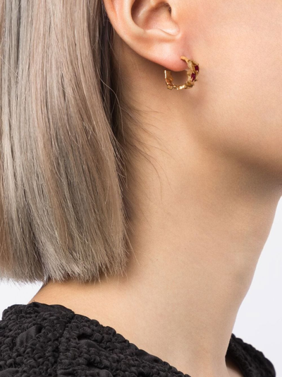 Loveness Lee Dila Ruby Earrings In Gold