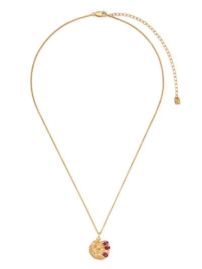 Loveness Lee Shinzo Ruby Recycled Silver Necklace In Gold