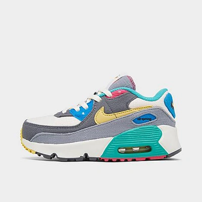 Shop Nike Kids' Toddler Air Max 90 Ltr Casual Shoes Size 4.0 Leather In Phantom/celery/iron Grey/rush Pink