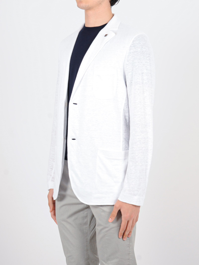Shop Gran Sasso Giacca M/l C/spilla Jacket In Bianco