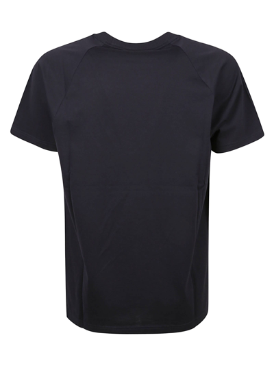 Shop Loro Piana Round Neck T-shirt In Navy Blue