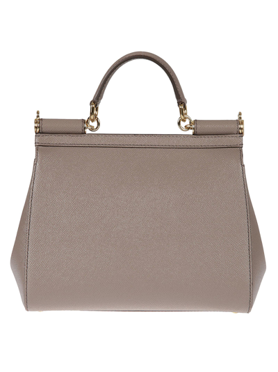 Totes bags Dolce & Gabbana - Sicily handbag in light mud color -  BB6003A100180045