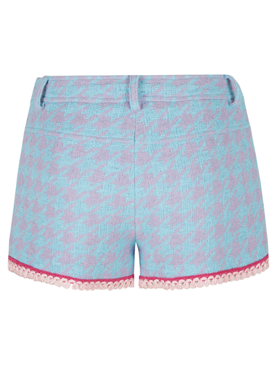 Shop Moschino Ladies Who Lunch Trouser Shorts In Fantasy Azure