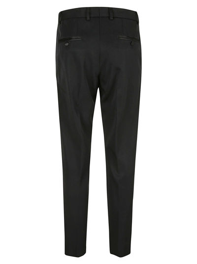 Shop Dolce & Gabbana Regular Fit Plain Trousers In Black