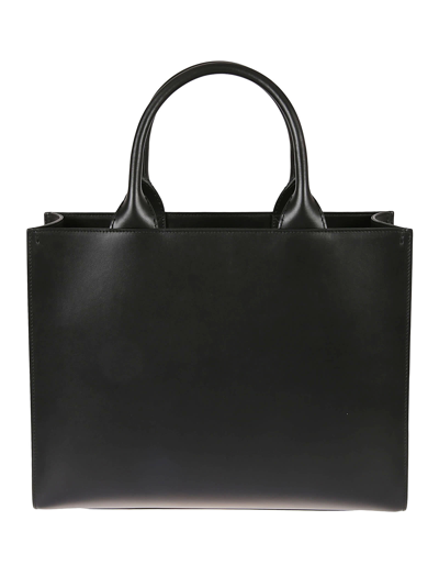 Shop Dolce & Gabbana Logo Embossed Tote In Black