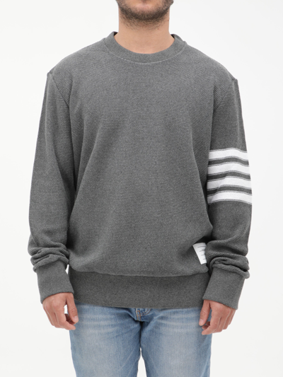 Shop Thom Browne 4-bar Grey Jumper