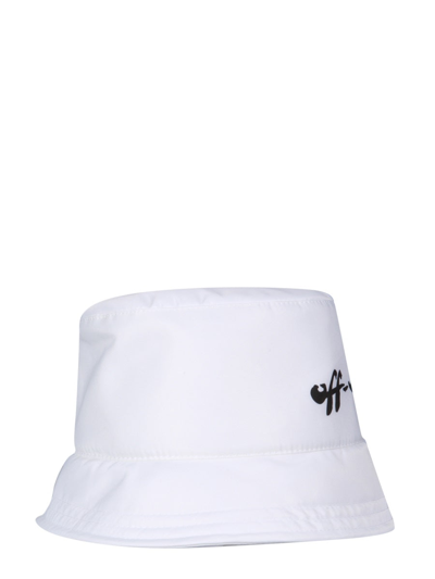 Shop Off-white Logo Bucket Hat In White
