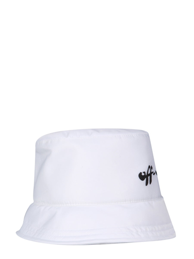 Off-white White Script Logo Hat In White