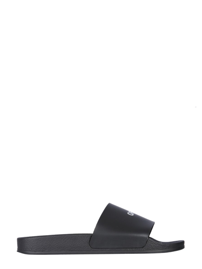 Shop Off-white Slide Sandal With Logo Print In Black