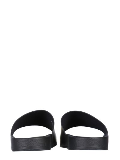 Shop Off-white Slide Sandal With Logo Print In Black
