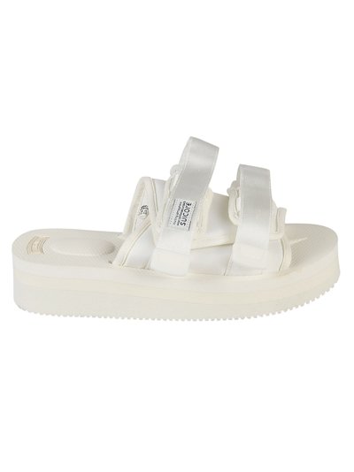 Shop Suicoke - Side Touch-strap Detail Slides In White
