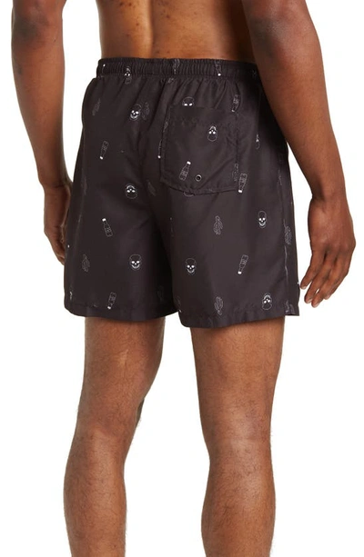 Shop Abound Recycled 5" Volley Swim Shorts In Black Desert Doodle