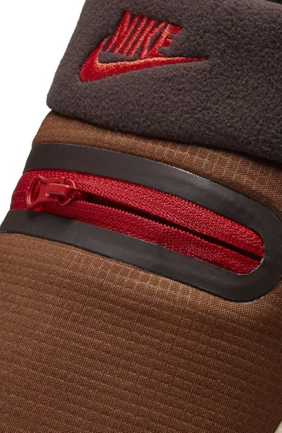 Shop Nike Burrow Slipper In Red/ Brown