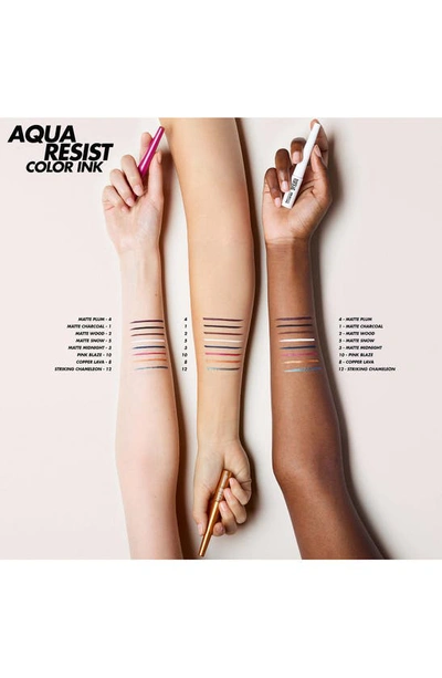 Shop Make Up For Ever Aqua Resist Color Ink 24hr Waterproof Liquid Eyeliner In 03 - Matte Midnight