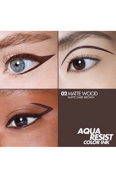 Shop Make Up For Ever Aqua Resist Color Ink 24hr Waterproof Liquid Eyeliner In 02 - Matte Wood