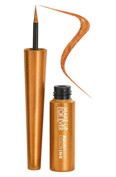 Shop Make Up For Ever Aqua Resist Color Ink 24hr Waterproof Liquid Eyeliner In 08 - Copper Lava