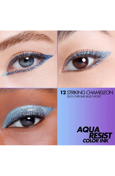 Shop Make Up For Ever Aqua Resist Color Ink 24hr Waterproof Liquid Eyeliner In 12 - Striking Chameleon