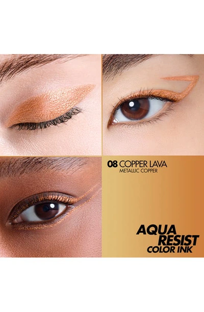 Shop Make Up For Ever Aqua Resist Color Ink 24hr Waterproof Liquid Eyeliner In 08 - Copper Lava