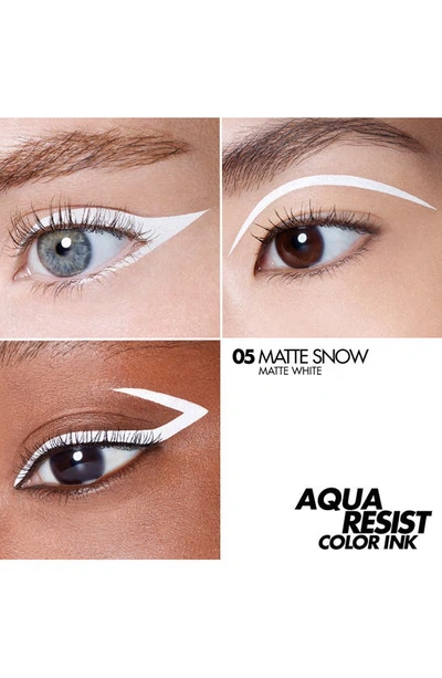 Shop Make Up For Ever Aqua Resist Color Ink 24hr Waterproof Liquid Eyeliner In 05 - Matte Snow