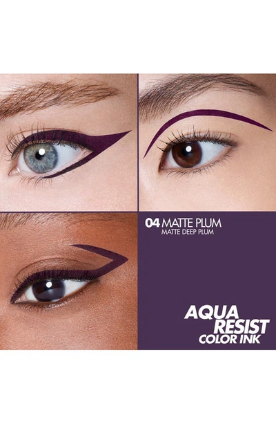 Shop Make Up For Ever Aqua Resist Color Ink 24hr Waterproof Liquid Eyeliner In 04 - Matte Plum