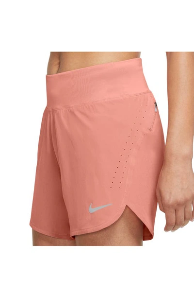Shop Nike Eclipse Running Shorts In Lt Madder Root