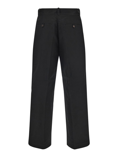 Shop Acne Studios Fitted Trousers In Black