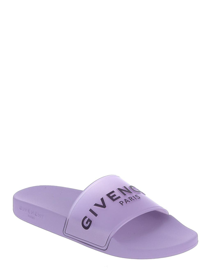 Shop Givenchy Lilac Slides In Purple