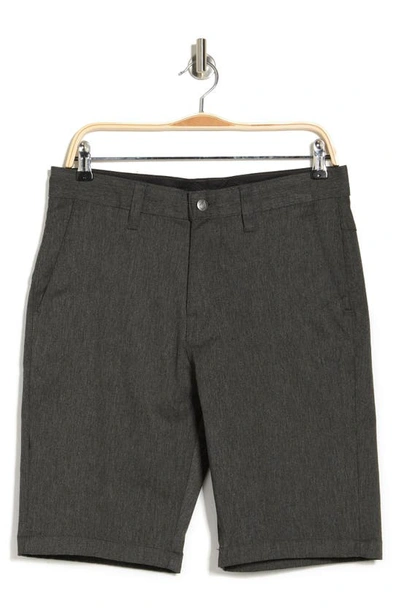 Shop Volcom Monty Stretch Shorts In Charcoal Heather 25
