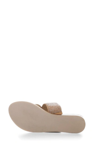 Shop Bos. & Co. Judy Sandal In Rose Gold Beaded