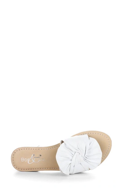 Shop Bos. & Co. Nova Slide Sandal In White Nappa