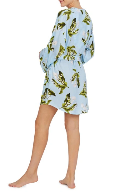 Shady Lady Short Robe In Aqua Floral | ModeSens