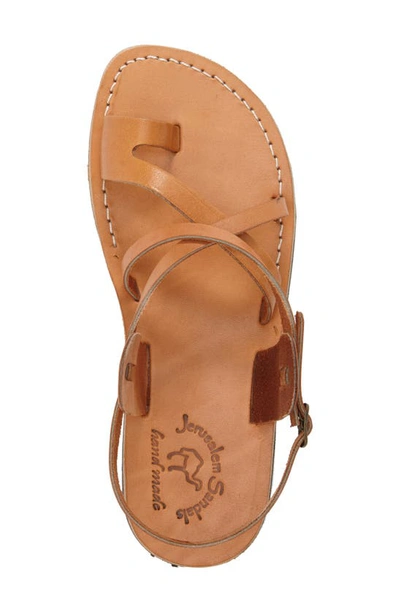 Shop Jerusalem Sandals 'the Good Shepherd' Leather Sandal In Tan Leather