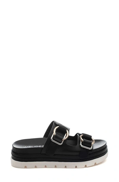 Shop Jslides Baha Slide Sandal In Black Napa
