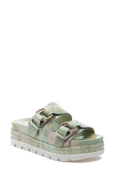 Shop Jslides Baha Slide Sandal In Mint Ariel