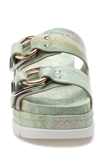 Shop Jslides Baha Slide Sandal In Mint Ariel