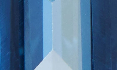 Savvy Cie Jewels Vermeil Emerald Cut Cz Birth Stone Box Cut Necklace In Blue Topaz - December