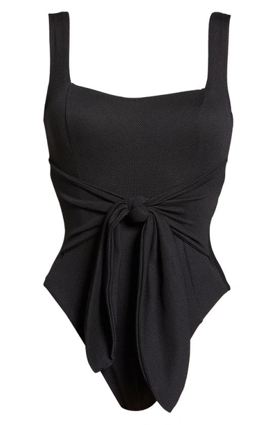 Shop L*space Balboa Tie Waist One-piece Swimsuit In Black
