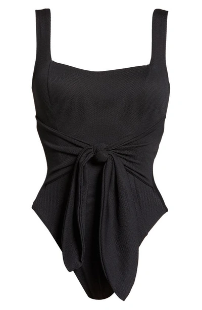L*space Balboa Tie Waist One-piece Swimsuit In Black