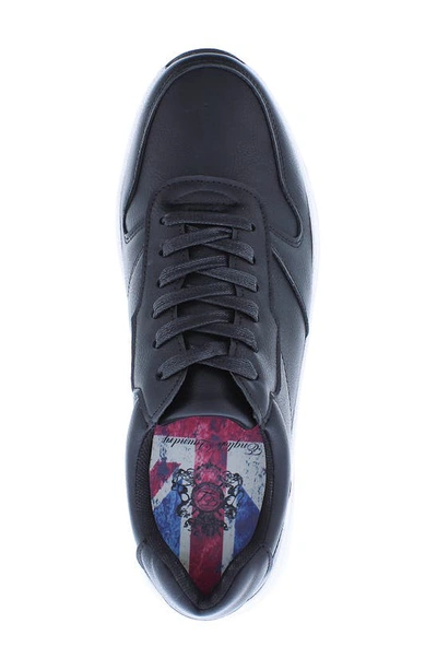 Shop English Laundry Asher Leather Low Top Sneaker In Black