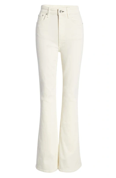 Rag & Bone Icon Casey High-rise Flare Jeans In Ecru