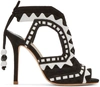 SOPHIA WEBSTER Black & White Suede Riko Sandals