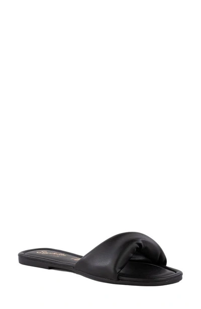 Shop Seychelles Breath Of Fresh Air Slide Sandal In Black V-leather