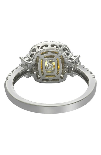 Suzy Levian Yellow Cz Engagement Ring In Yellow