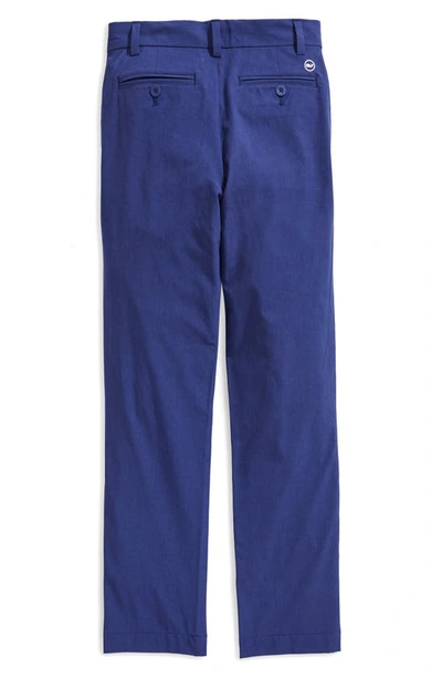 Shop Vineyard Vines Kids' Performance Breaker Pants In Deep Cobalt